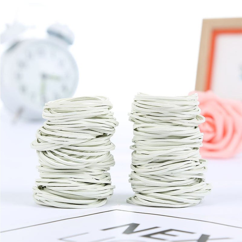 Hamosky Rubber Band Paper Bills Dollars Money Elastic Stretchable Bands 500Pcsï¼ŒSize 38mm /1.49 Inches (White) - Image 1